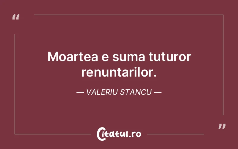 Citat Valeriu Stancu - citate viata