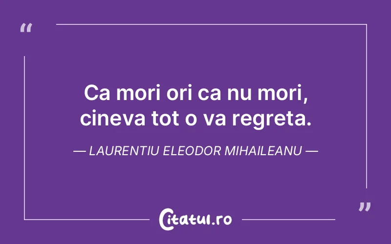 Citat Laurentiu Eleodor Mihaileanu - citate viata