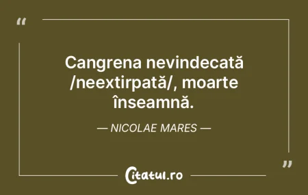 Cine moartea în gând o poartă, muri-v...