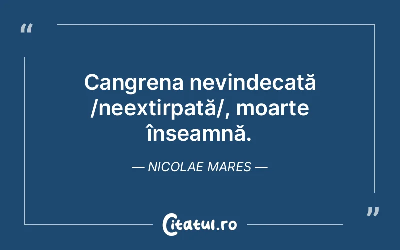 Citat Nicolae Mares - citate viata
