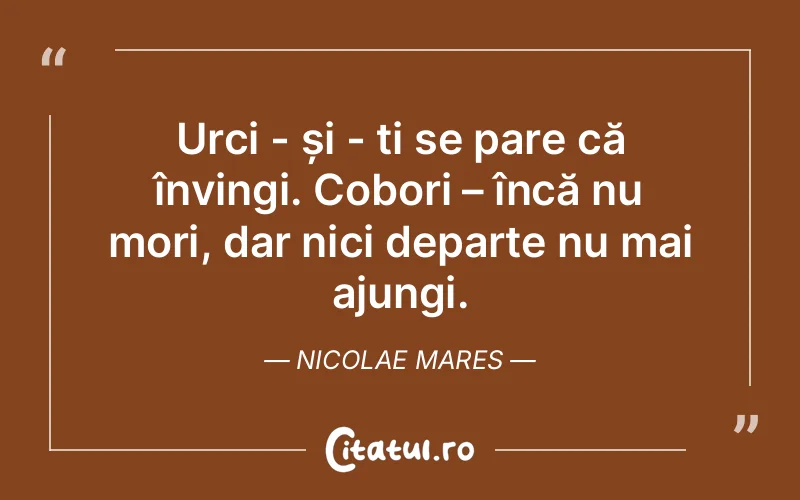Citat Nicolae Mares - citate viata