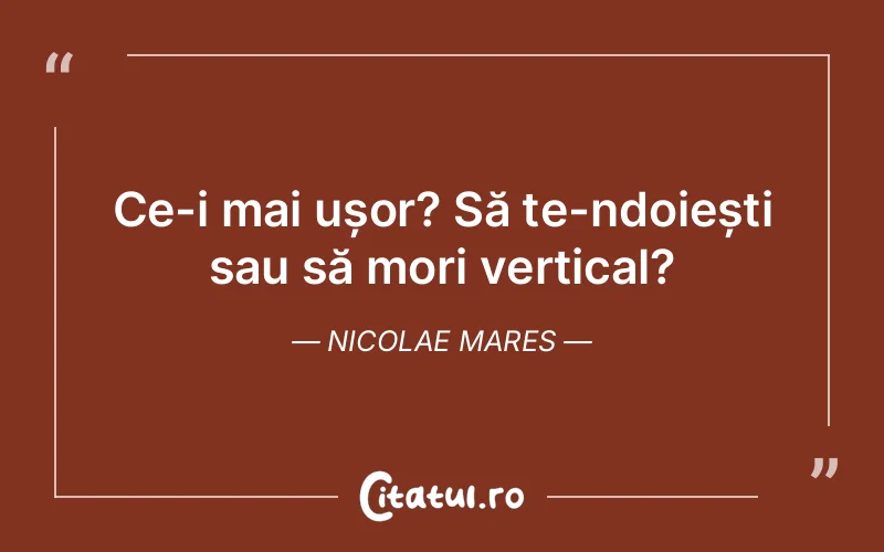 Citat Nicolae Mares - citate viata