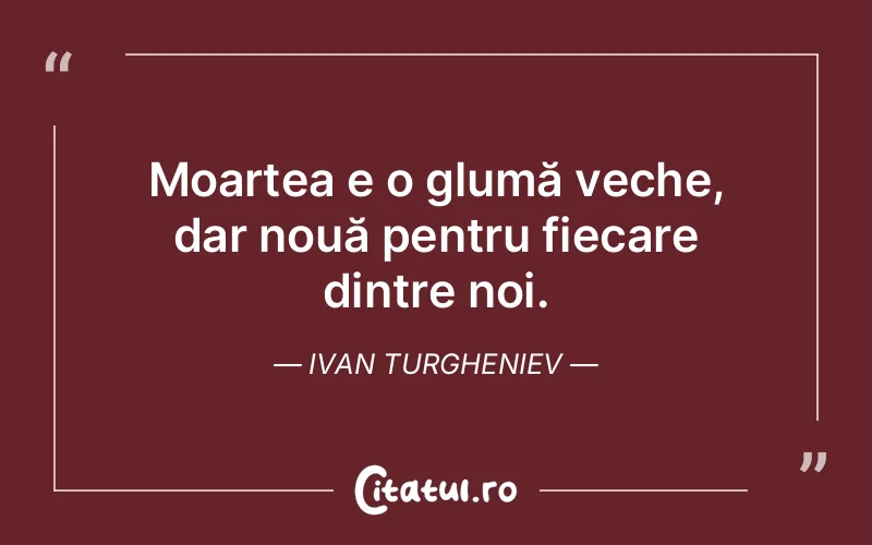 Citat Ivan Turgheniev - citate viata