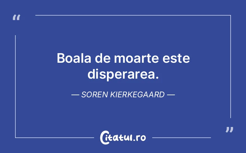 Citat Soren Kierkegaard - citate viata