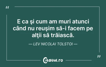 Pentru a alunga ideea morţii, mergi la ...