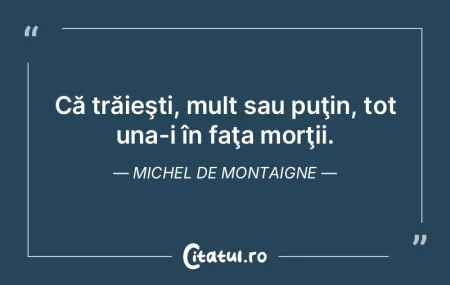 Să învăţăm să înfruntăm moartea ...