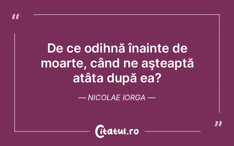 Citat Nicolae Iorga - citate viata
