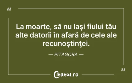 Moartea este doar o urmare a felului nos...