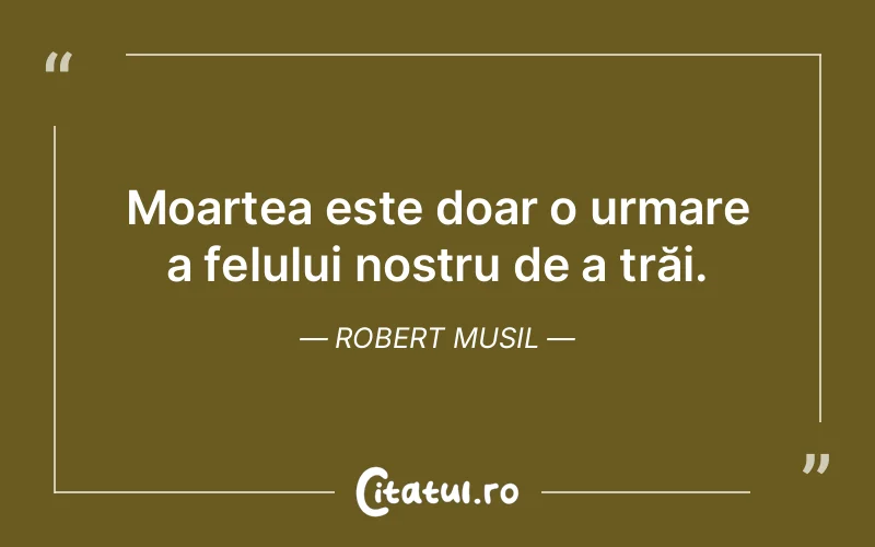 Citat Robert Musil - citate viata