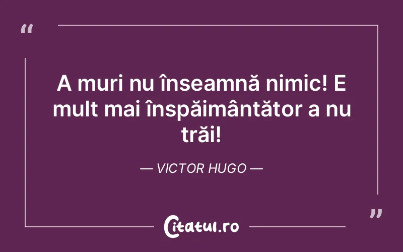 Citat Victor Hugo - citate viata