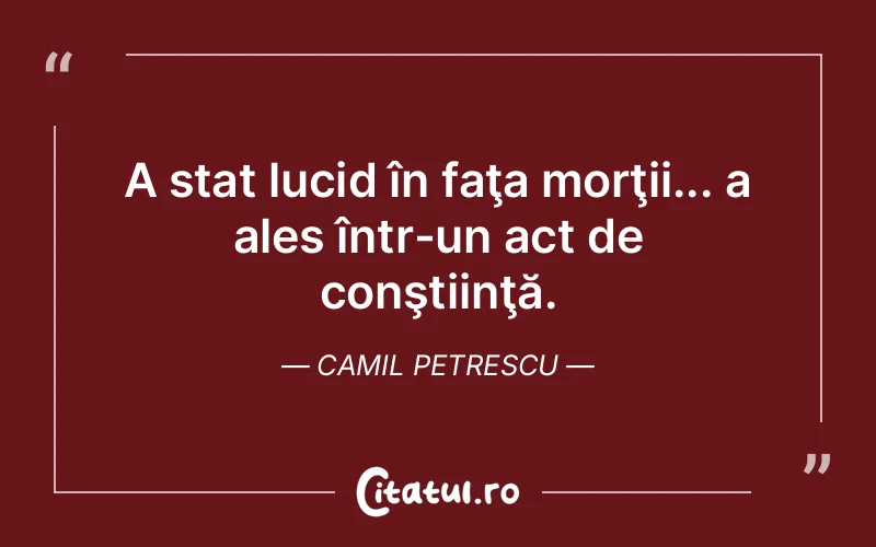 Citat Camil Petrescu - citate viata