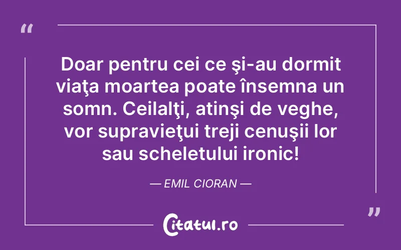 Citat Emil Cioran - citate viata