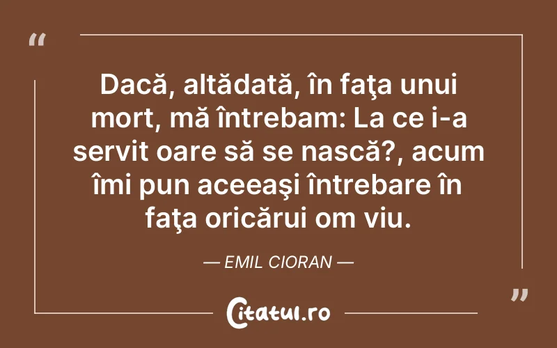 Citat Emil Cioran - citate viata