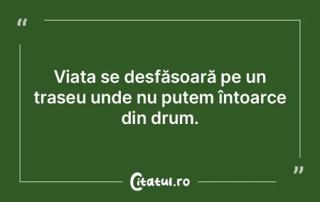 Toți ajungem la sfârșit, dar câți d...