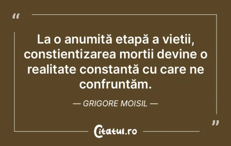 Moartea nu este opusul vieții, ci o com...