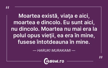 Moartea nu înseamnă mai mult decât a ... Moartea nu înseamnă mai mult decât a ...