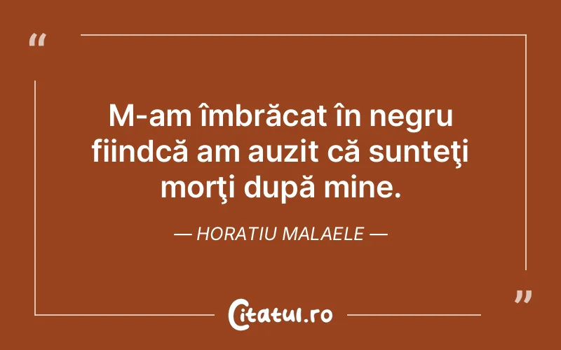 Citat Horatiu Malaele - citate viata