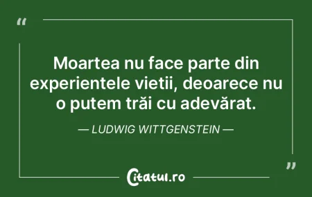 Moartea nu este ceva înfricoșător; vi... Moartea nu este ceva înfricoșător; vi...