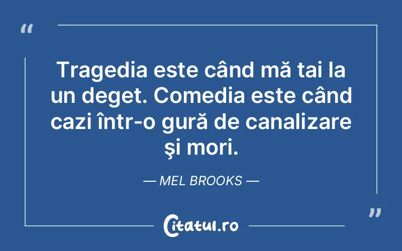 Citat Mel Brooks - citate viata