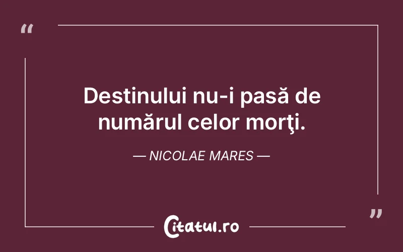 Citat Nicolae Mares - citate viata