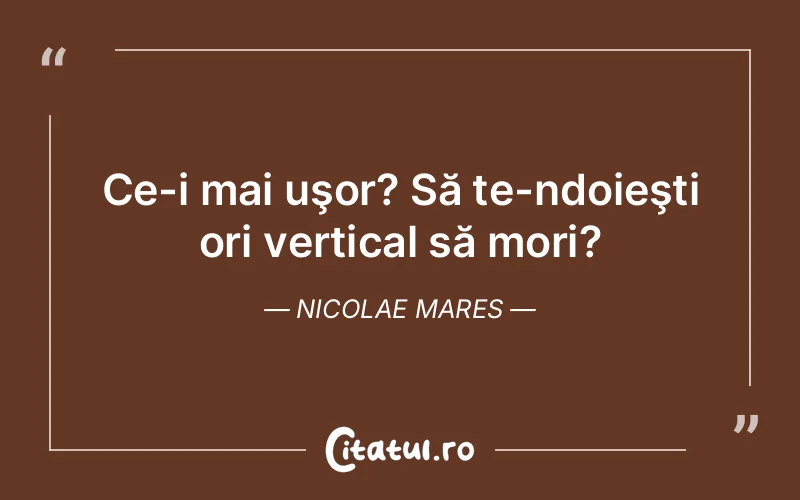 Citat Nicolae Mares - citate viata