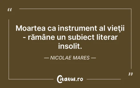 Chiar dacă în moarte îţi pui ultima ...