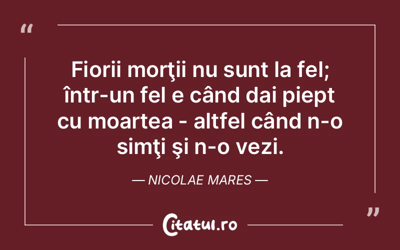 Citat Nicolae Mares - citate viata