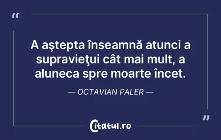 Ideea mea despre moarte e una goală, f�...