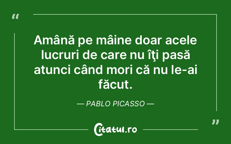 Citat Pablo Picasso - citate viata