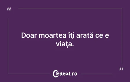 Numai moartea reușește să unească oa...