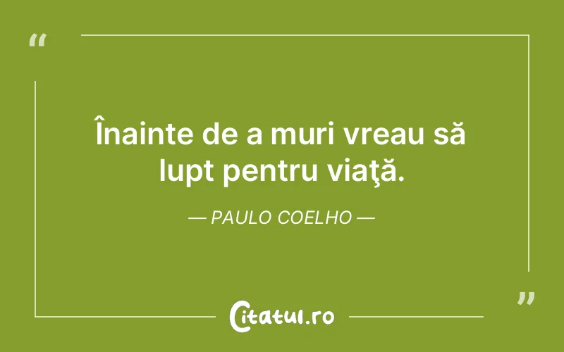 Citat Paulo Coelho - citate viata