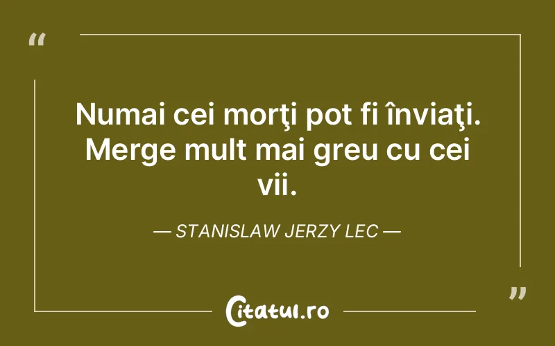 Citat Stanislaw Jerzy Lec - citate viata