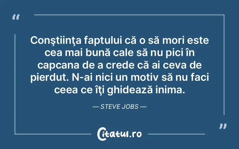 Citat Steve Jobs - citate viata