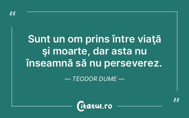 Citat Teodor Dume - citate viata