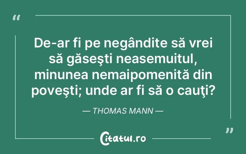 Citat Thomas Mann - citate viata