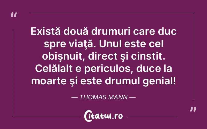 Citat Thomas Mann - citate viata