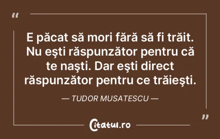 Nu vreau să mor până nu termin de trÄ... Nu vreau să mor până nu termin de trÄ...