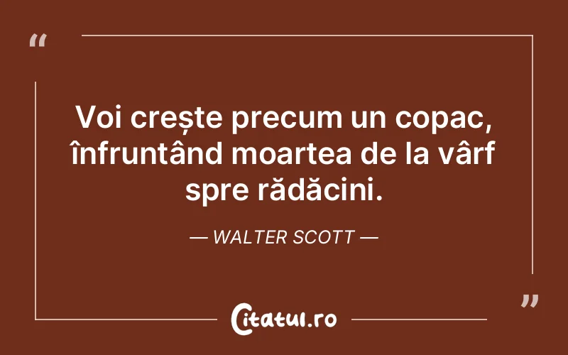 Citat Walter Scott - citate viata