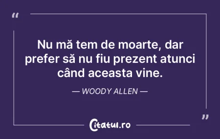 Cred în sex şi moarte: sunt amândouă...