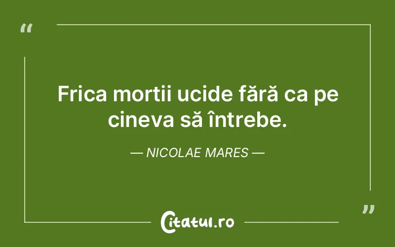 Citat Nicolae Mares - citate viata