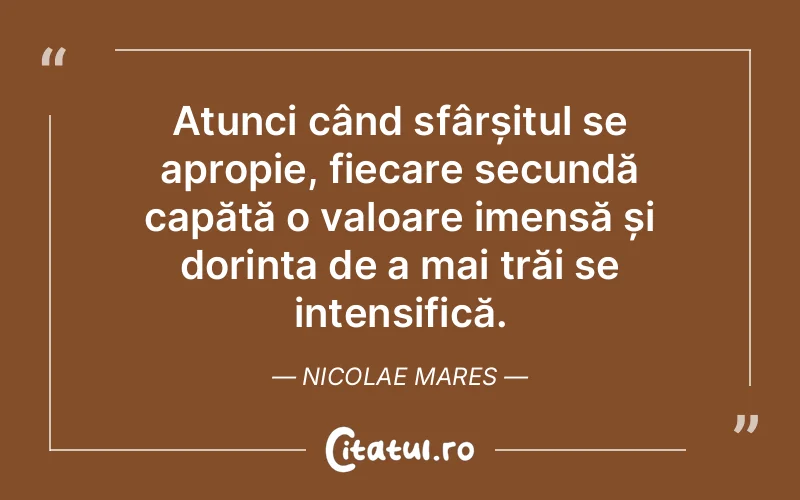 Citat Nicolae Mares - citate viata