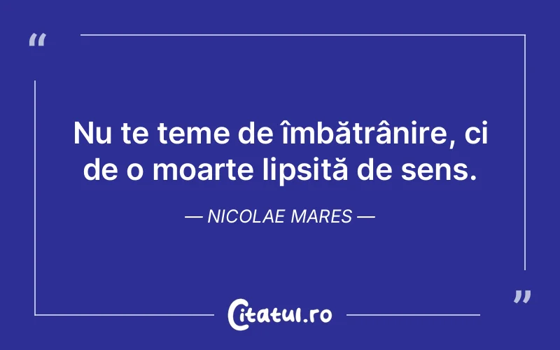 Citat Nicolae Mares - citate viata