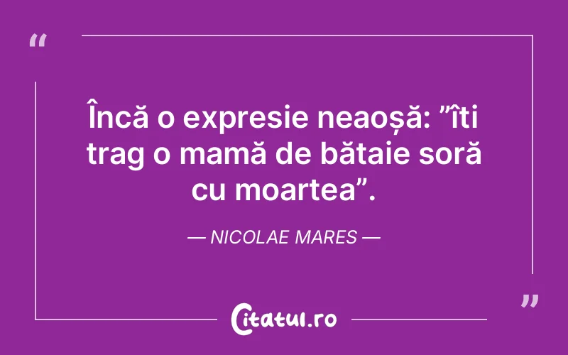 Citat Nicolae Mares - citate viata