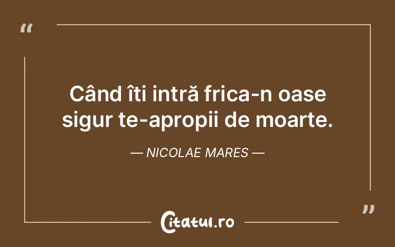 Citat Nicolae Mares - citate viata
