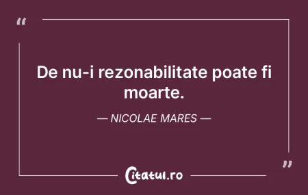 În ferocitate nu întrevăd decât moar...