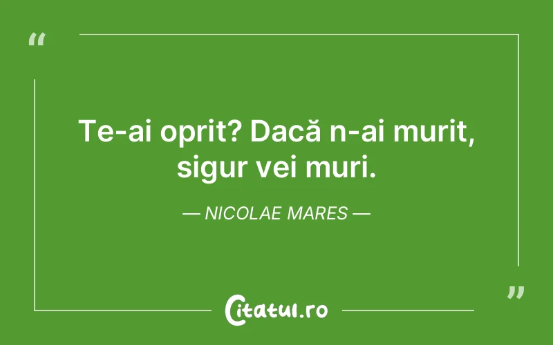 Citat Nicolae Mares - citate viata