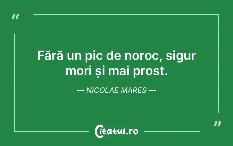 Citat Nicolae Mares - citate viata
