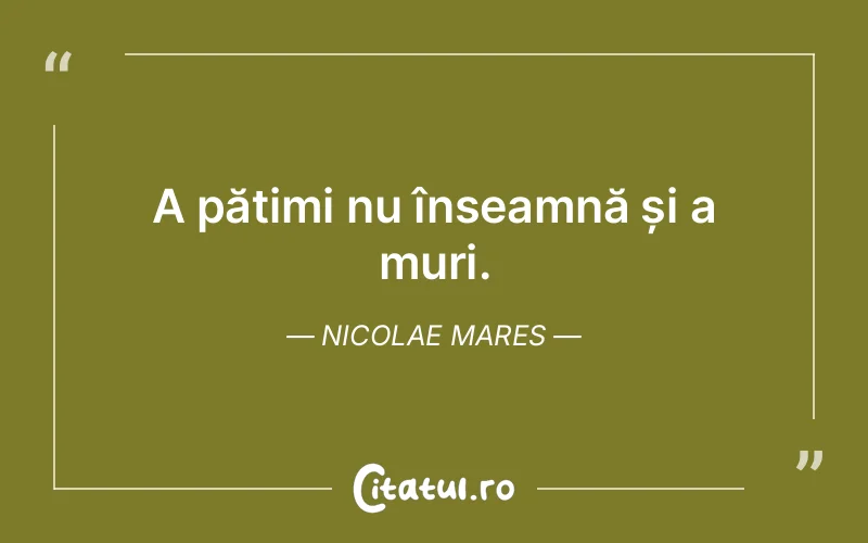 Citat Nicolae Mares - citate viata