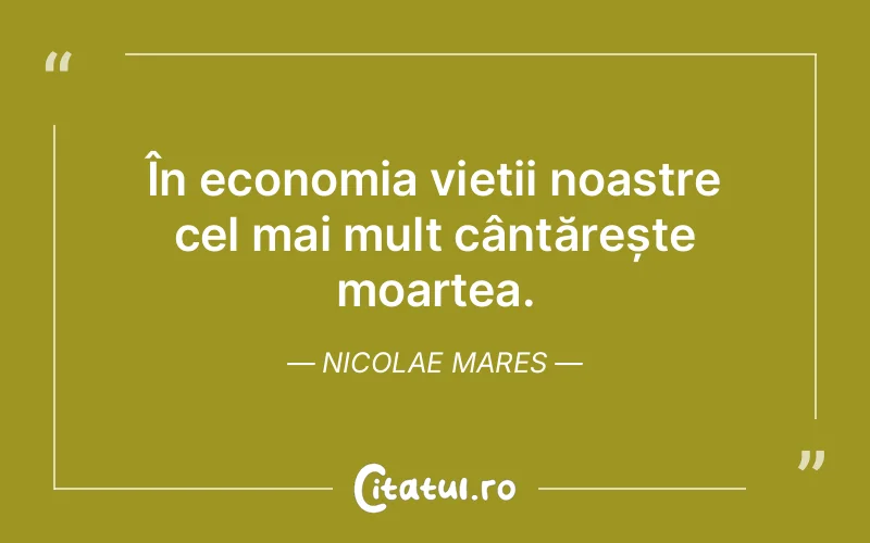 Citat Nicolae Mares - citate viata