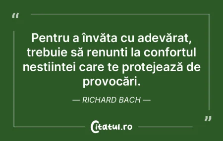 Învățarea nu este o obligație; ea ap...